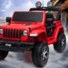 Pojazd dla dzieci Jeep Rubicon Wrangler 4x45W 12V14Ah kluczyk! CZERWONY