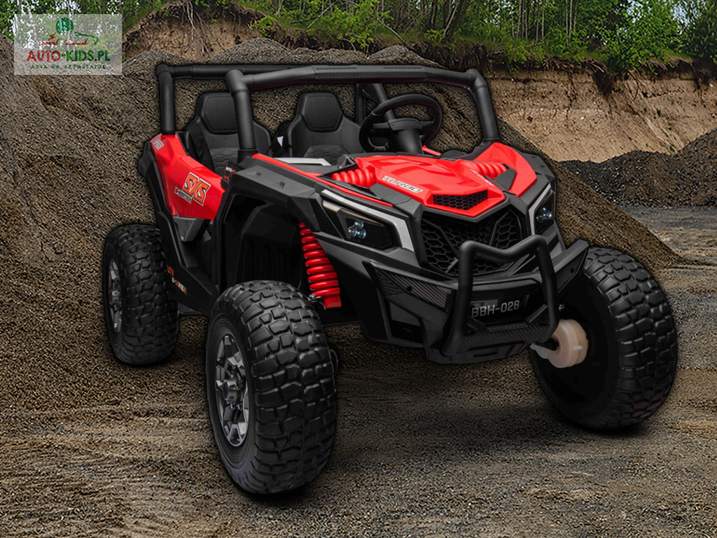2026 Wielki pojazd 2-osob. Buggy Off-Road Mega Moc 4x4 800W 24V20AH! CZERWONY