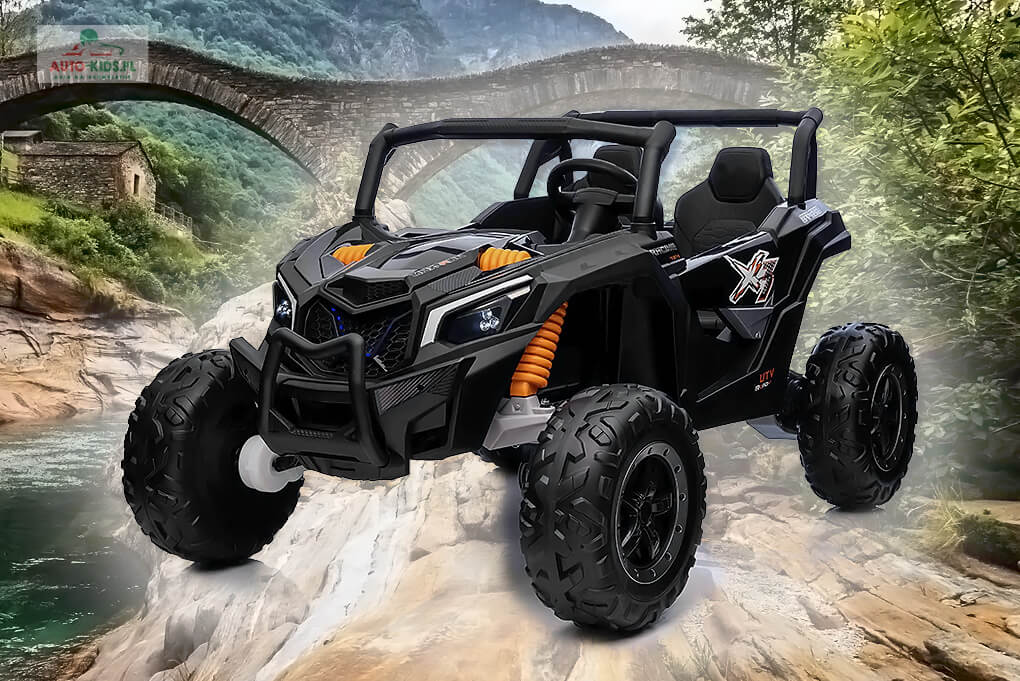 Wielki pojazd 2-osob. Buggy Off-Road Mega Moc 2x200W+2x45W 24V7AH CZARNY