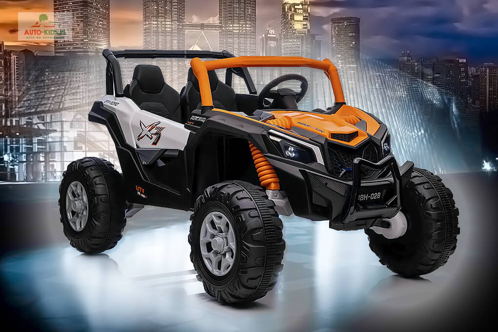 Wielki pojazd 2-osob. Buggy Off-Road Mega Moc 2x200W+2x45W 24V7AH POMARAŃCZOWY