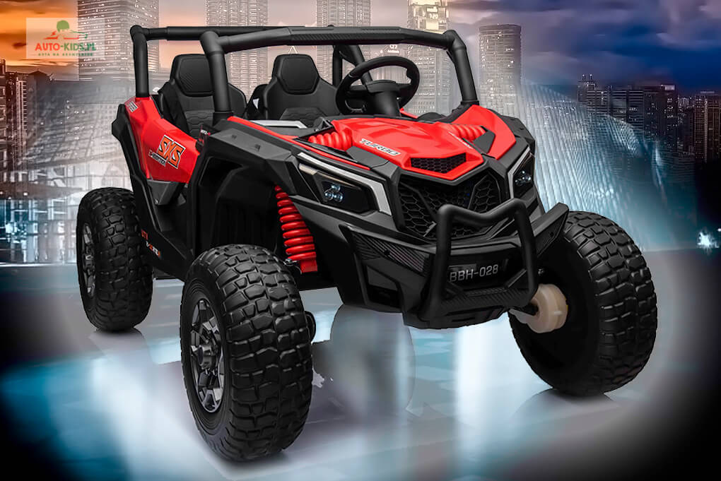 Wielki pojazd 2-osob. Buggy Off-Road Mega Moc 2x200W+2x45W 24V7AH CZERWONY