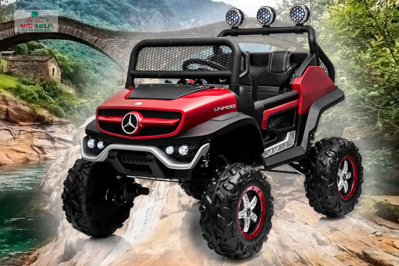 Pojazd Buggy Mercedes UNIMOG S 12V 14AH 4x4 - BORDOWY LAKIEROWANY