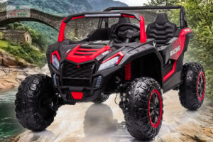 Olbrzymia terenówka 2-os. Buggy UTV Racing Wersja Premium Mega Moc 4x200W 2x24V 14Ah CZERWONY