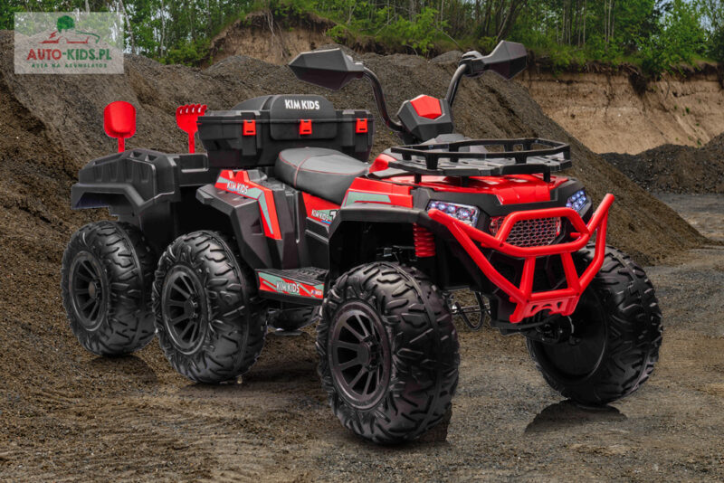 Quad dla dzieci ATV 900 Force Power 4x150W 600W 24V 9Ah CZERWONY z Przyczepką