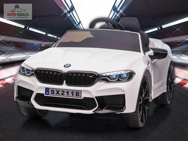 Sportowe BMW M5 Wersja Premium 2x300W (600W!) 24V14Ah!!! DRIFTOWANIE! BIAŁY