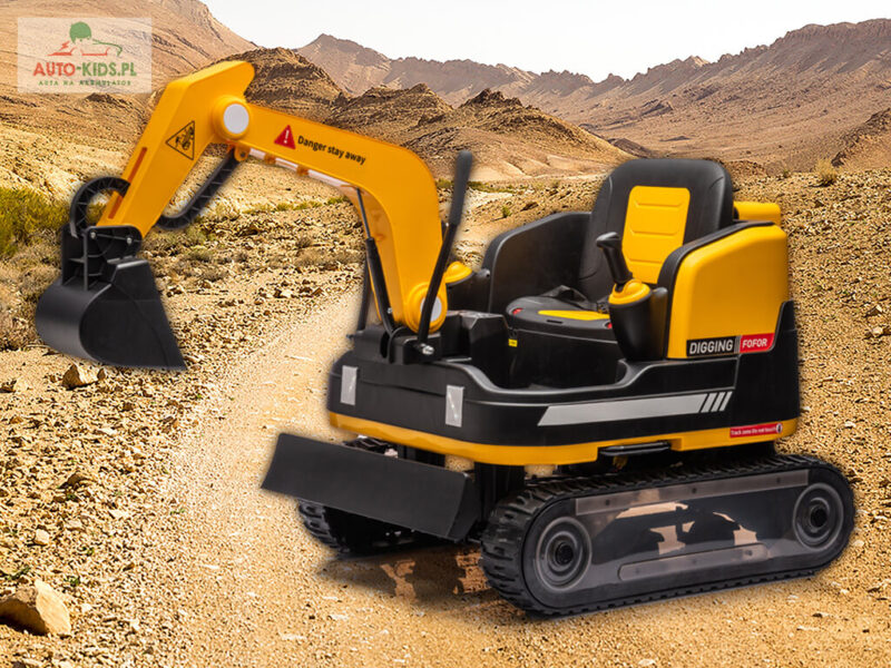 Koparka Spychacz Gąsienica Wersja Premium 2x150W (300W!) 24V 10Ah! - ŻÓŁTY