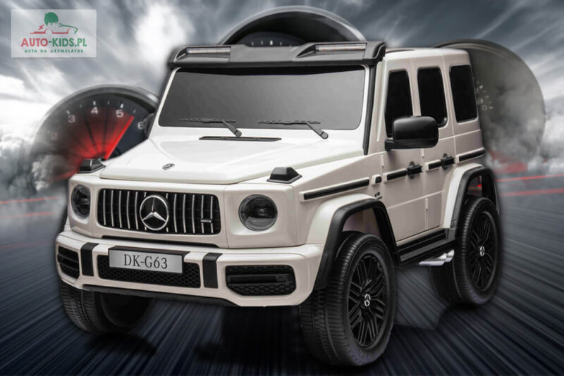 Mercedes AMG G63 XXL Wersja PREMIUM! CICHE SILNIKI 2X280W!! 2x24V 20Ah!! BIAŁY