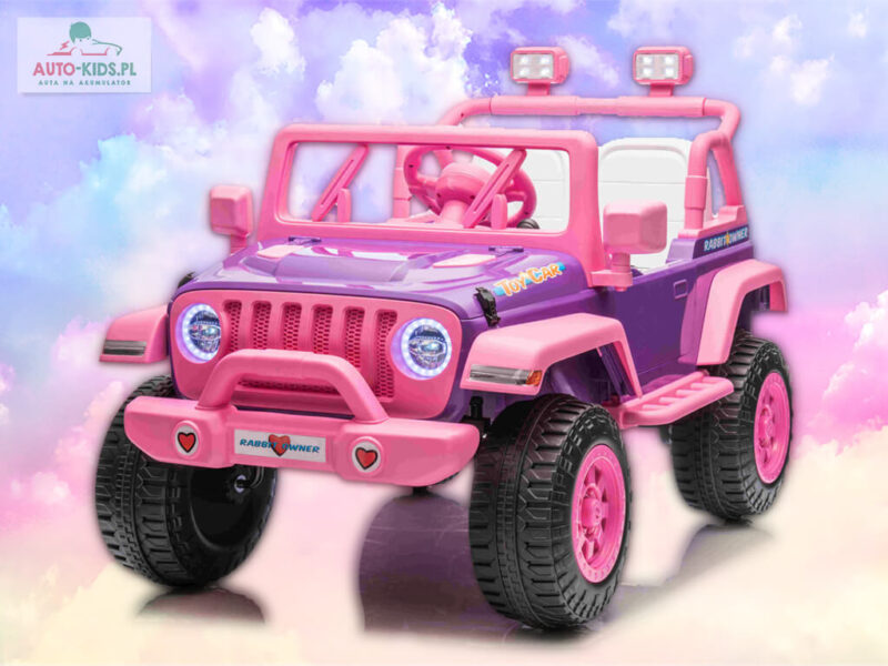 Piękny Jeep Króliczek NEL-617 4x4 24V 5Ah RÓŻOWY
