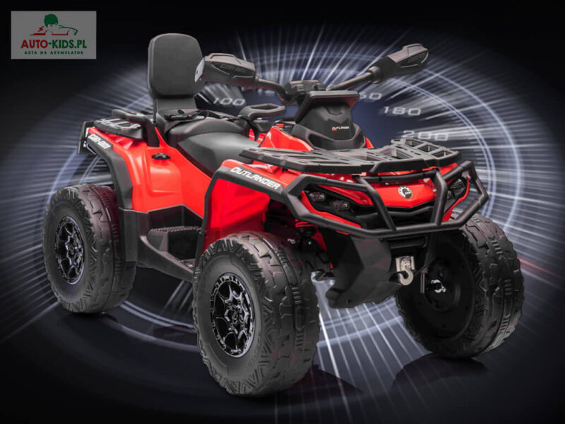 Quad Can Am Outlander 4x45W 180W 12V14Ah + Pilot z funkcją STOP!!! CZERWONY