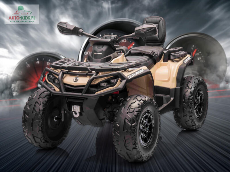 Quad Can Am Outlander 4x45W 180W 12V14Ah + Pilot z funkcją STOP!!! KHAKI