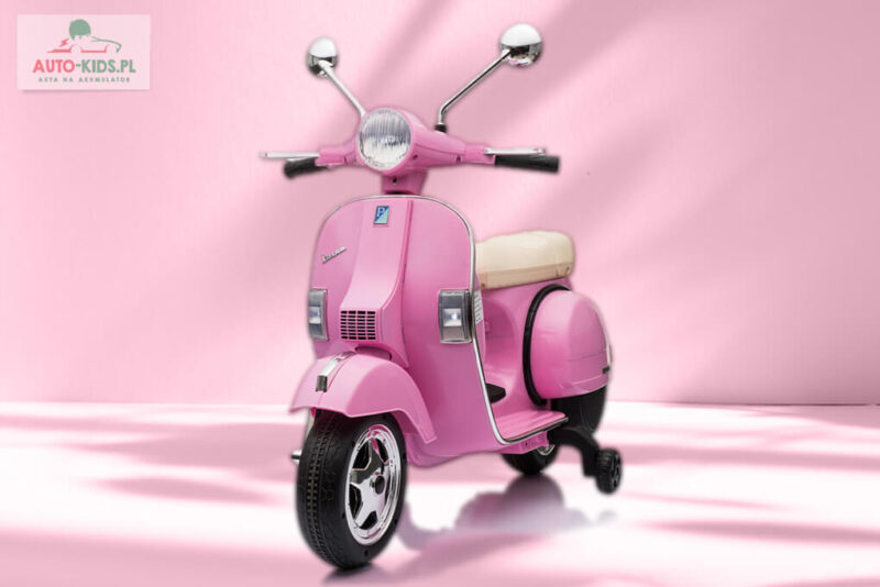Skuter dla dzieci Vespa XP150 PREMIUM 2x45W 12V 9Ah Mp3 koła EVA RÓŻOWY