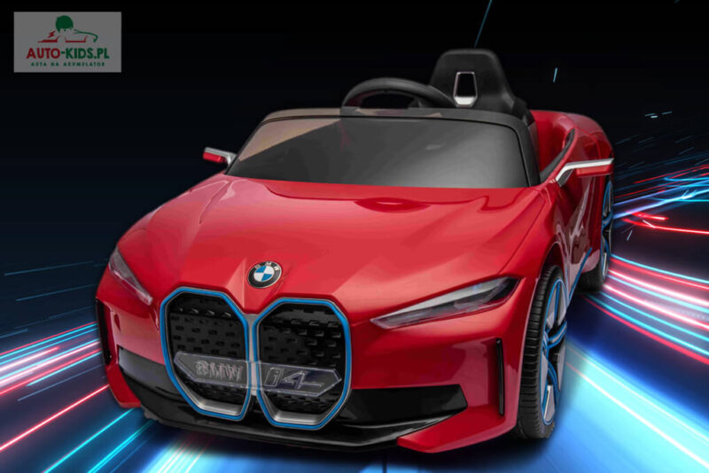 Najnowsze BMW i4 PREMIUM 4x4 180W 12V 9Ah CZERWONY lakierowany