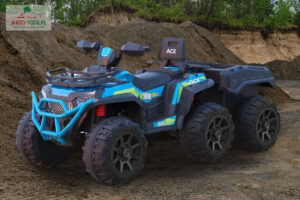 Quad dla dzieci ATV 900 Force Power 4x4 600W 24V/9Ah NIEBIESKI z PRZYCZEPĄ