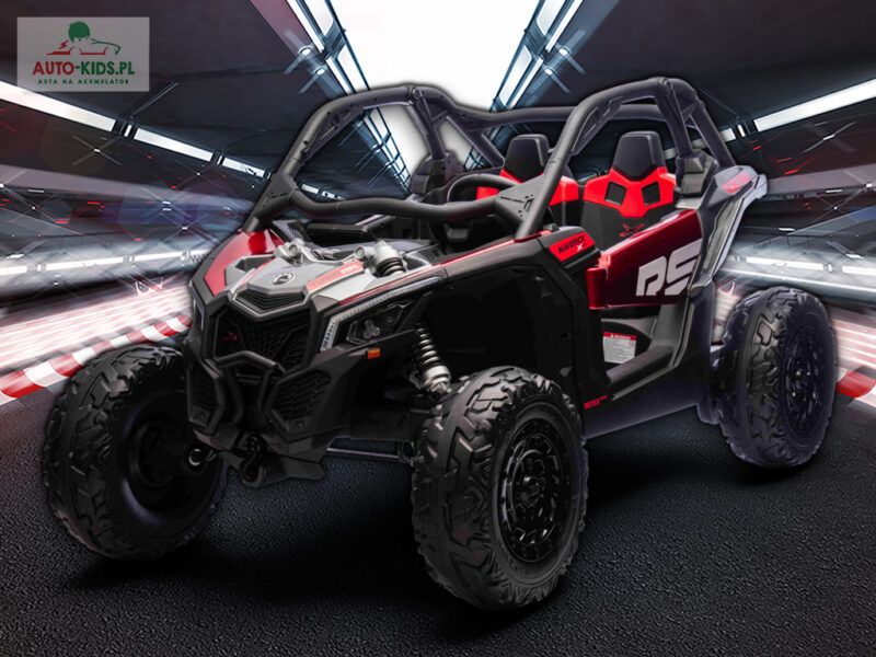 Can Am Maverick 2-osob. Wersja Premium Turbo RR POMPOWANE KOŁA + WOLNY BIEG 4x4 800W! 2x24V 20Ah!! BORDOWY LAKIEROWANY