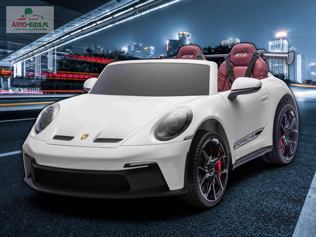 Porsche 911 GT3 DK-P911 2-os. Wersja Premium 4x200W (800W!) 24V 14Ah! PANEL MP4 - BIAŁY