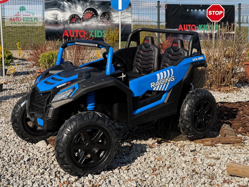 Olbrzymia terenówka 2-os. Buggy UTV Racing NEW 4x200W 24V20Ah! POMPOWANE KOŁA! Wersja Premium Deluxe! NIEBIESKI